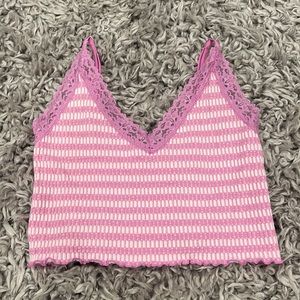 Pink crop top